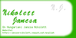 nikolett jancsa business card